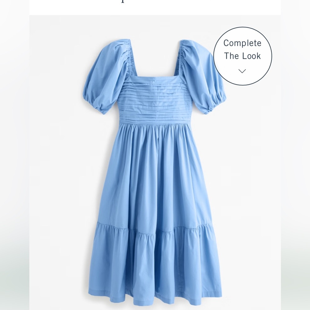 Emerson Linen-Blend Puff Sleeve Midi Dress